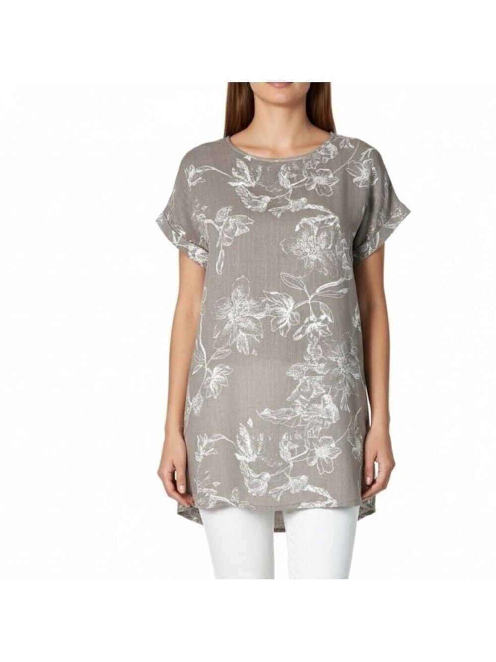 VIOLA BORGHI 100% Linen Tunic / Mini / Coverup Dress Short Sleeve MADE IN ITALY